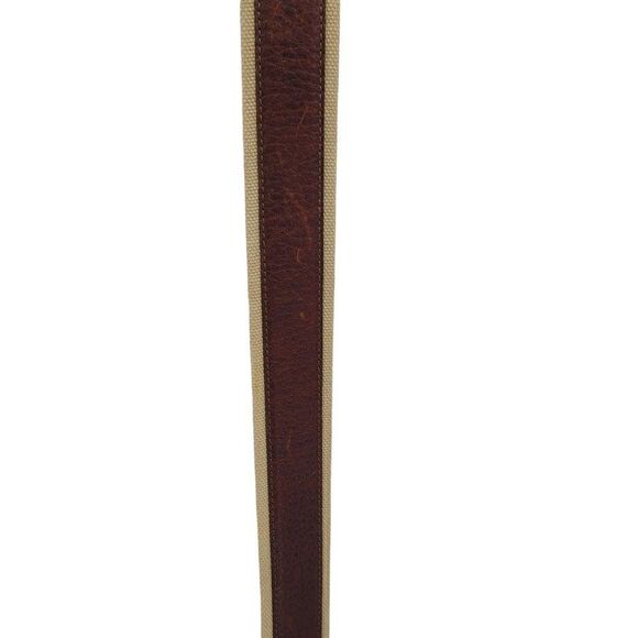 Vtg Concepts Belt Leather Canvas 2 Toned Country Cowgirl Brown Tan Sz S/M - Picture 5 of 7